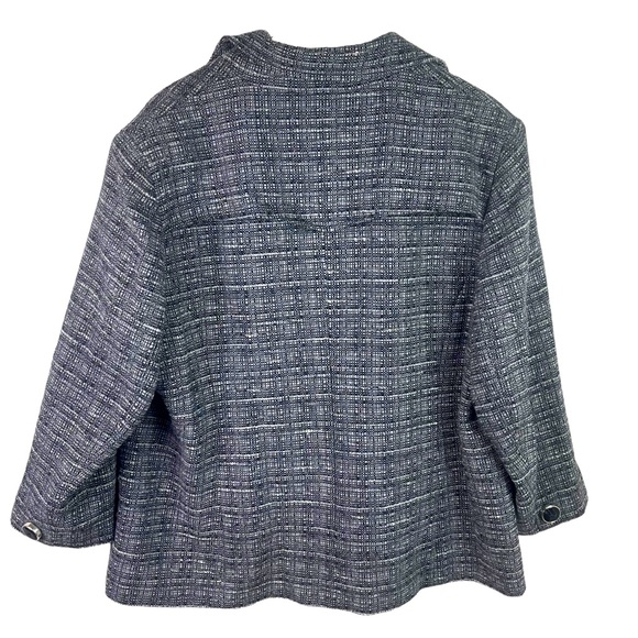 JONES NEW YORK Signature Woman Black/White Tweed Suit Jacket Coat Plus Size 2X - Picture 3 of 11